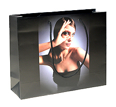 Sac publicitaire papier luxe - cordelière - personnalisable - impression OFFSET et à chaud_0