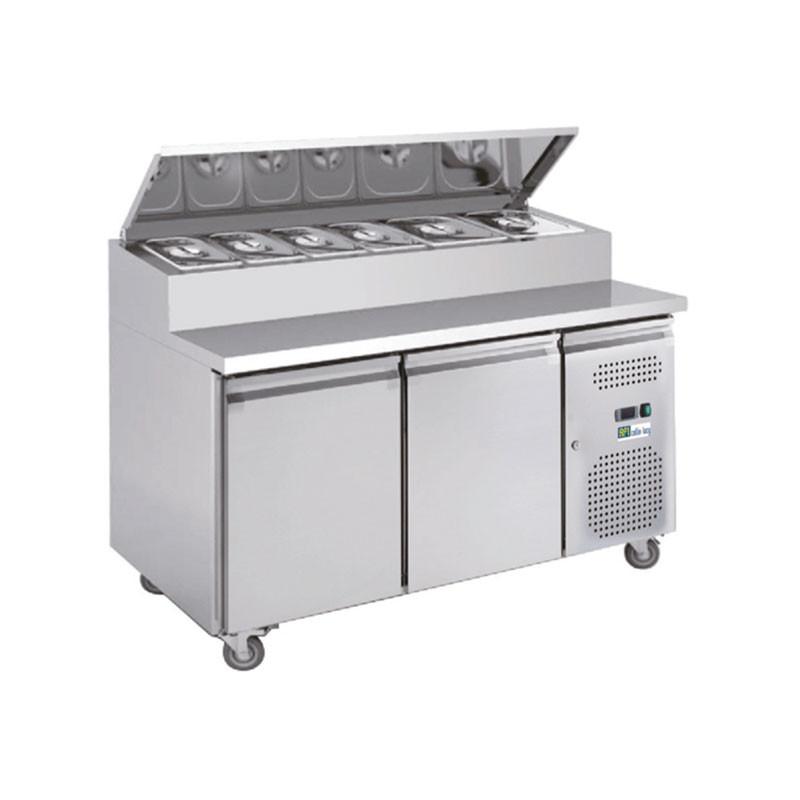 Saladette réfrigérée à capot et 6 bacs GN 1/6 - 2 portes GN 1/1 | Afi - AAS27PP_0