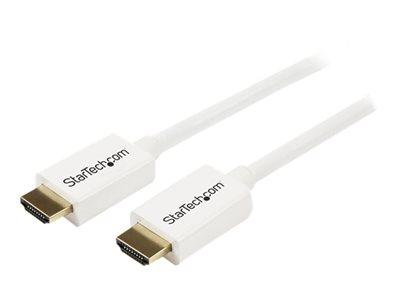 STARTECH.COM CÂBLE HDMI CL3 AVEC ETHERNET - 3M - CÂBLE ULTRA HDMI MURAL - CORDON HDMI HAUT DÉBIT 4K 30HZ UHD - 10.2 GBPS - CÂBLE VIDÉO/AFFICHAGE HDMI 1.4 - 30AWG - BLANC