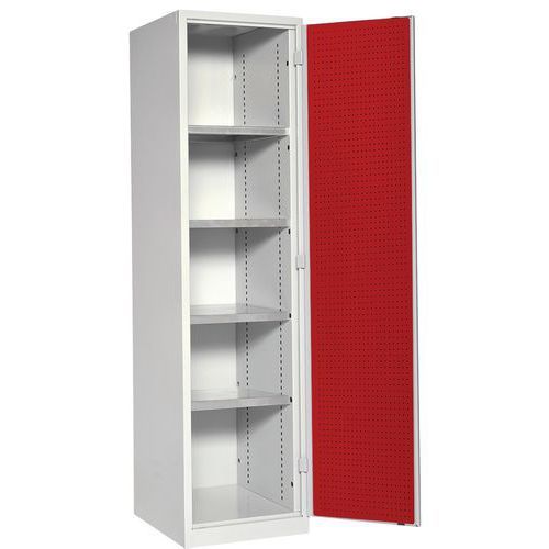 SUPPORT OUTILLAGES PORTES D'ARMOIRE HAUTE L 500 X HT 1950 ROUGE 3002 - ANJOU TOLERIE