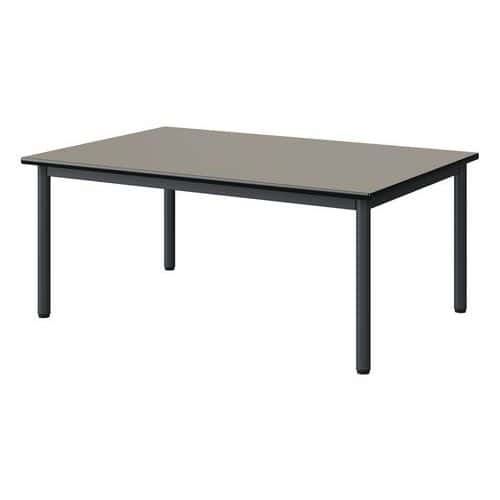 TABLE MALIBU 120X80 T1 4P STR ANTIB GRIS U727/NOIR GRIS 7016