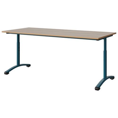 TABLE MALIBU 180X80 T3/T6 DL ST ALAISÉ ACACIA/BLEU 5025 - MANUTAN EXPERT