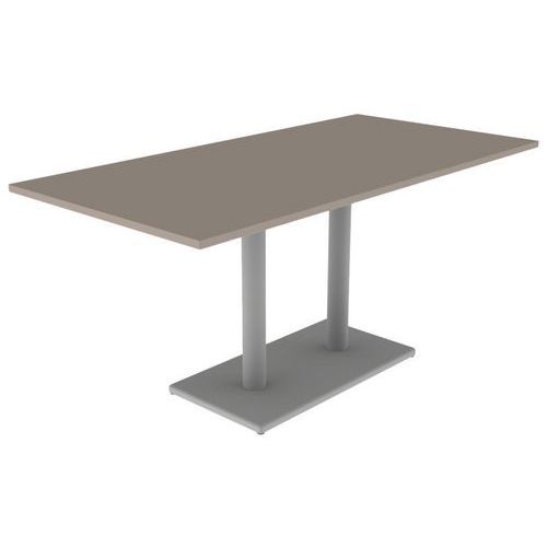 TABLE MENORCA 160X80 T6 ÉP. 24 MM STRAT ABS PRALINE/9006 - MOBIDECOR