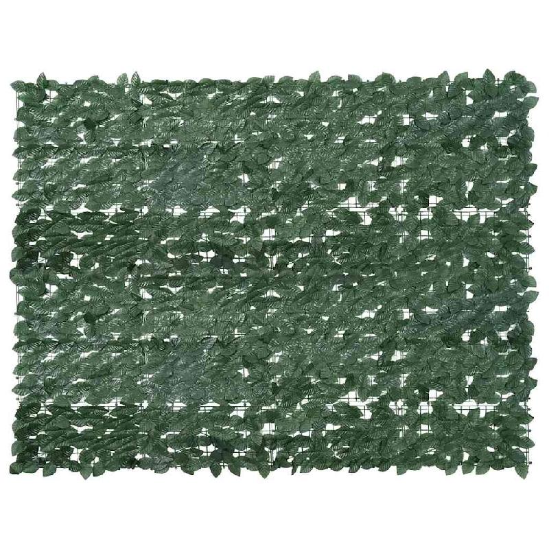 VidaXL Écran de balcon avec feuilles vert foncé 200x150 cm Modèle Terrasse Aurora - 367842_0