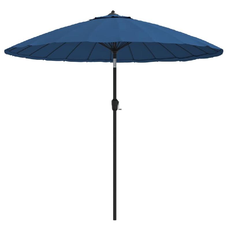 VidaXL Parasol d'extérieur avec mât en aluminium 500 cm bleu azuré Modèle Horizon Vent Plus - 47311_0