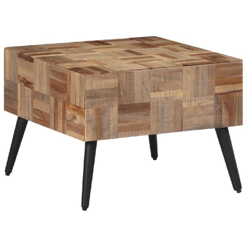 VidaXL Table basse gris 55x55x40 cm teck de récupération massif Modèle Orion Moderne - 358521_0