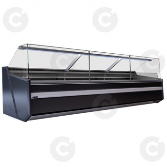 Vitrine réfrigérée ventilée service arrière - vitrage droit - froid positif ventilé +1/+10°C - plusieurs dimensions disponibles_0