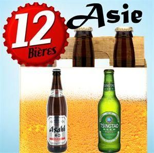 12 BIERES D\'ASIE : TSINGTAO + ASAHI