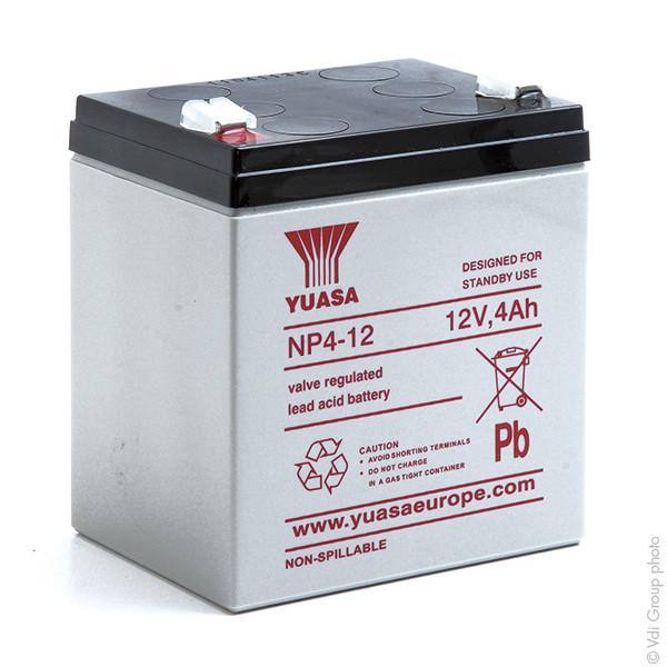 BATTERIE PLOMB AGM YUASA NP4-12 12V 4AH F4.8_0