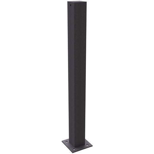 BORNE DÉCORATIVE ACIER 4081B À CHEVILLER AVEC PLATINE - SCHAKE