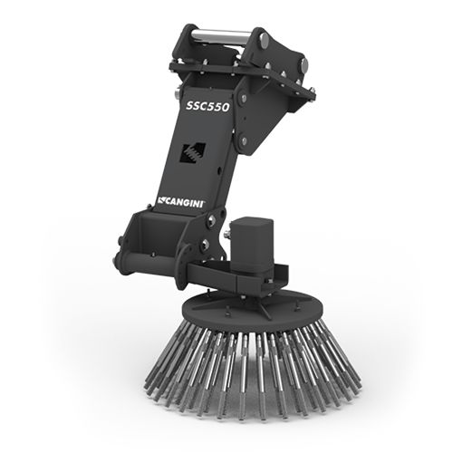 Brosse articulée - cangini - pour nettoyer les bordures, les trottoirs, les routes et les quais_0