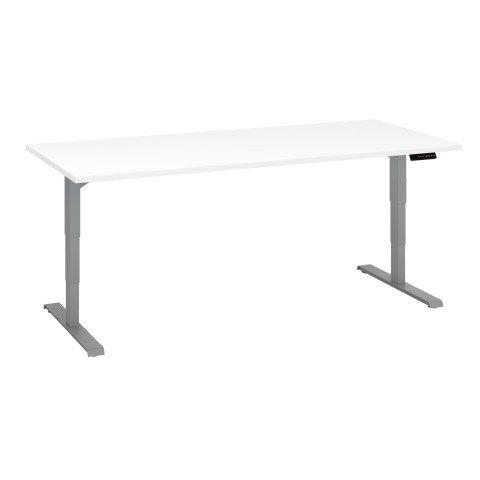 BUREAU RÉGLABLE EN HAUTEUR ÉLECTRIQUE BLANC ECLA ERGO PREMIUM 180 X 80 CM PIEDS ALUMINIUM