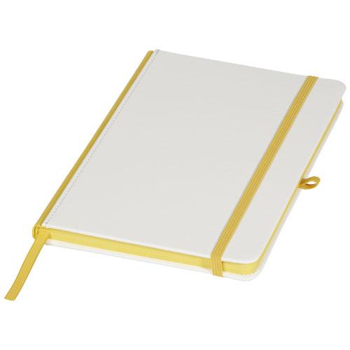 Carnet A5 pour impression digitale - Couverture en PU blanc et tranche colorée - 10725803_0