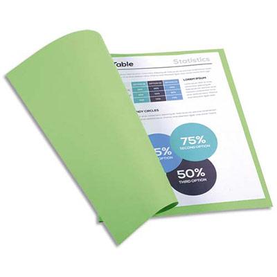 CHEMISES EXACOMPTA FOREVER - CARTE RECYCLEE 220G - VERT CLAIR - 24 X 32 CM - PAQUET DE 100