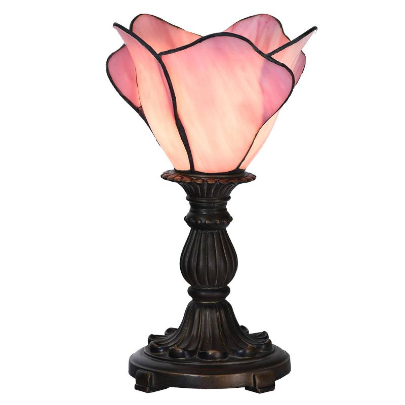 CLAYRE&EEF LAMPE À POSER 5LL-6099 EN ROSE, STYLE TIFFANY