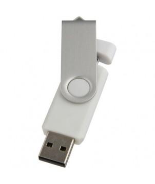 CLÉ USB ROTATIVE ON THE GO OTG 2 GB - BLANC - CLÉ USB PUBLICITAIRE