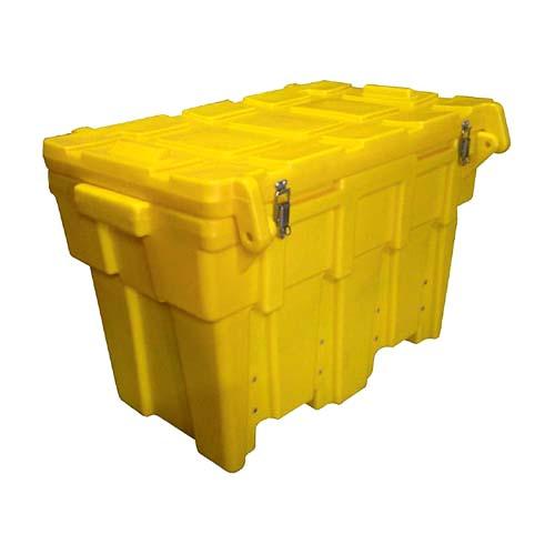 Coffre à sel et sable 180 litres en plastique avec capot verrouillable - robuste et étanche_0
