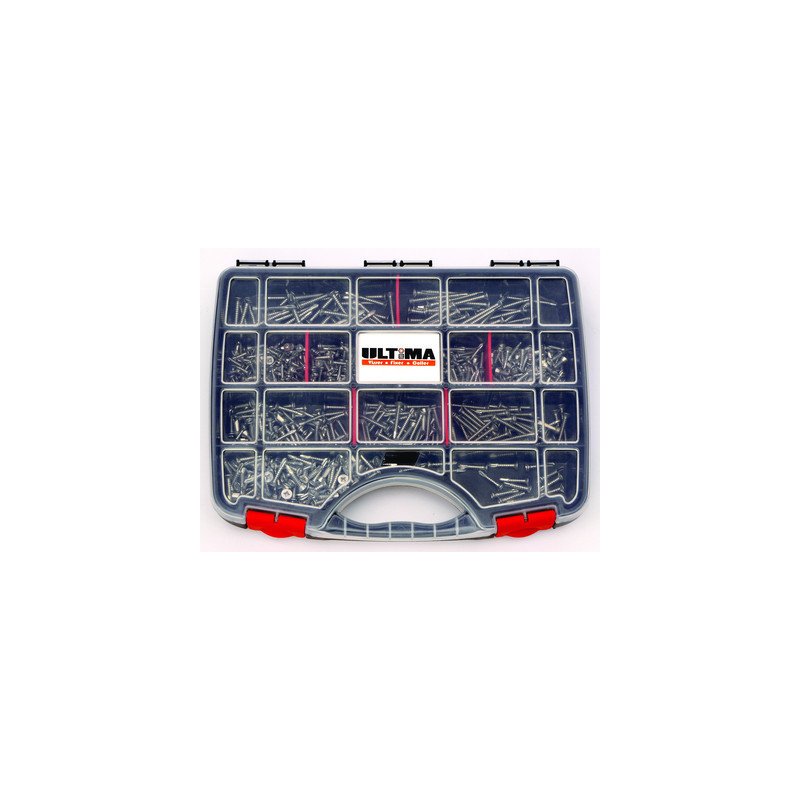 VIS AUTO-PERCEUSES À TÊTE FRAISÉE TORX ACIER ZINGUÉ BLANC COFFRET DE 1605 - ULTIMA - COF154