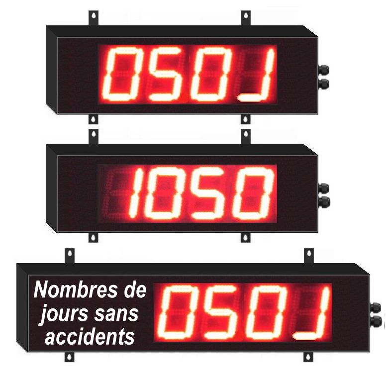 Afficheur lumineux de sécurité et compteur journalier chiffres de 10 cm (luminosité extérieur)_0