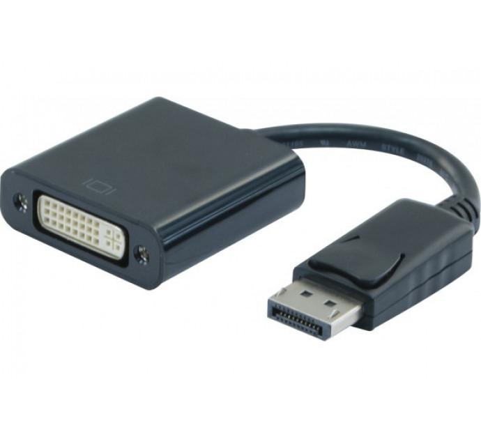 Dacomex - Sachet convertisseur DisplayPort 1.1 vers DVI-D - Résolution jusqu'à 1920x1200 - Noir - 20 cm_0