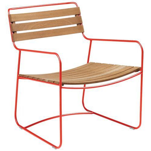 FAUTEUIL BAS TECK SURPRISING CAPUCINE - FERMOB