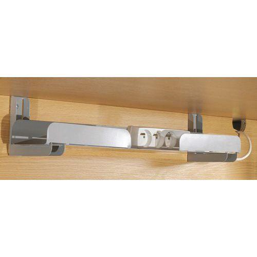 GOULOTTE HORIZONTALE MÉTAL LONGUEUR 60 CM ALUMINIUM - BURONOMIC