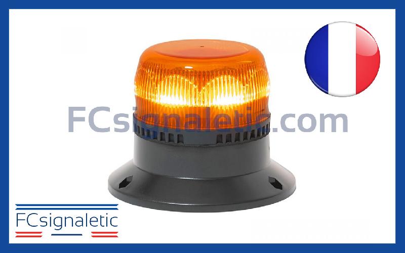 Gyrophare Gyroled orange équipement aéroport OACI embase ISO classe 1 rotatif STANDBY MERCURA 28401-00_0