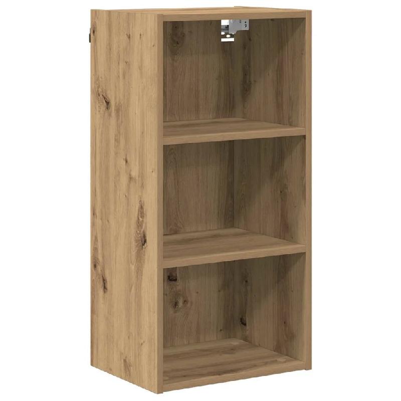 Helloshop26 - Armoire suspendue moderne espace de rangement 40 x 29,5 x 80 cm en bois d'ingénierie chêne artisanal 02_0053488 - Bois massif 30002379_0