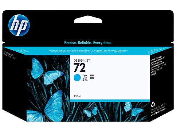 HP 72 cartouche d'encre DesignJet cyan, 130 ml_0