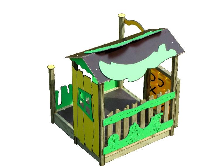 JEU D\'EXTÉRIEUR CABANE ROBINSON MODÈLE SIMPLE SCELLEMENT DIRECT - MANUTAN COLLECTIVITÉS