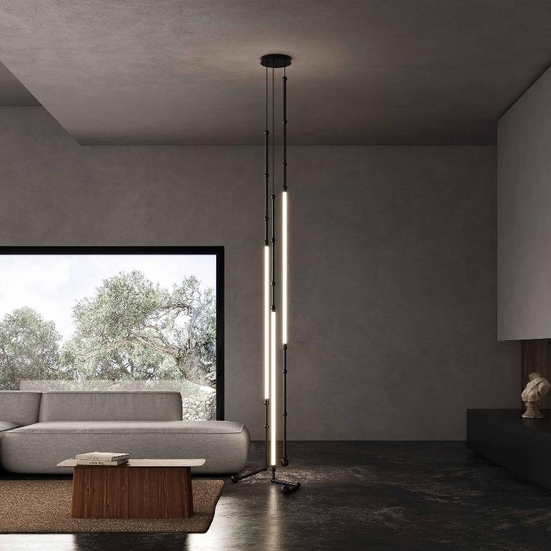 KARMAN LEDA SUSPENSION LED, 3 LAMPES, 20X100 CM