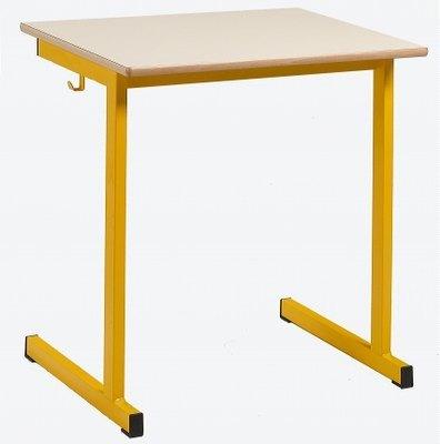 TABLE FIXE DICO PLATEAU 70 X 50 CM CHANTS ALAISÉS - T4 - PIÉTEMENT JAUNE - MANUTAN COLLECTIVITÉS