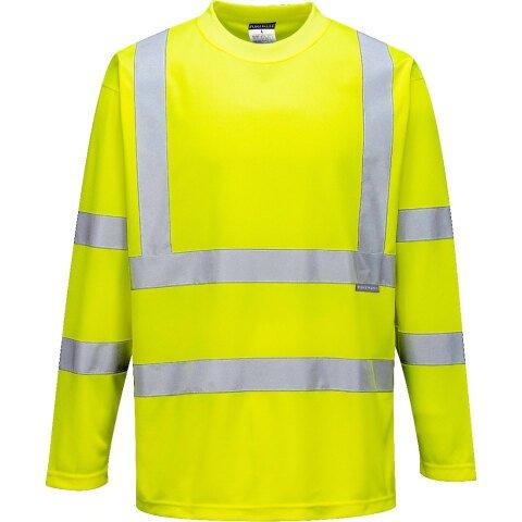 LOT DE 2 - PORTWEST S178 T-SHIRT HIVIS MANCHES LONGUES JAUNE - TAILLE XXXL