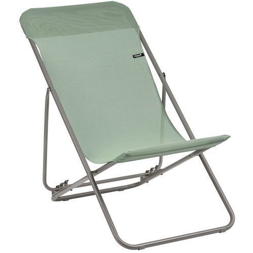 LOT DE 2 TRANSATS HELIO ACIER LARGEUR 56 CM ALOÉ LAFUMA - LAFUMA MOBILIER