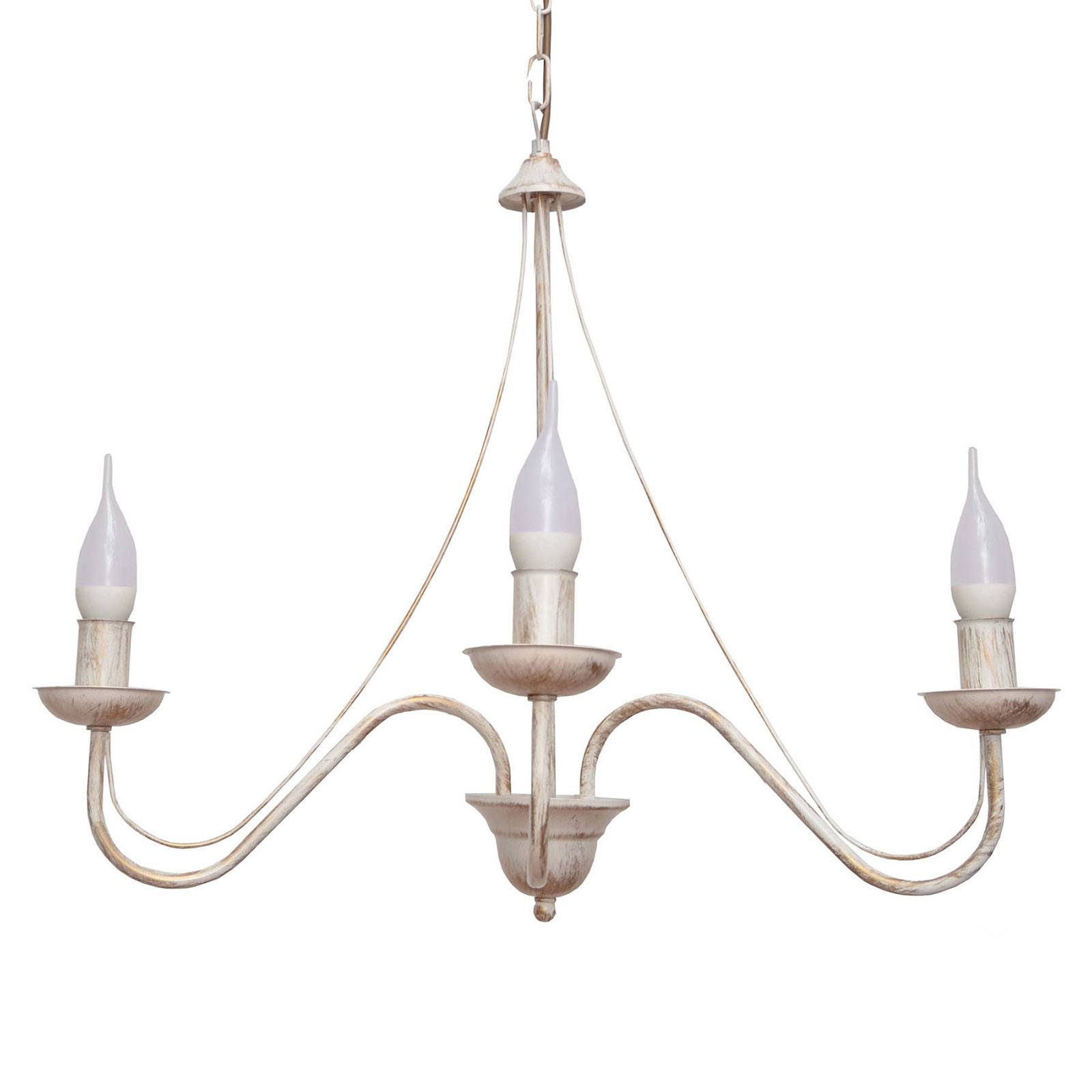 HELAM LUSTRE MALBO À 3 LAMPES EN BLANC