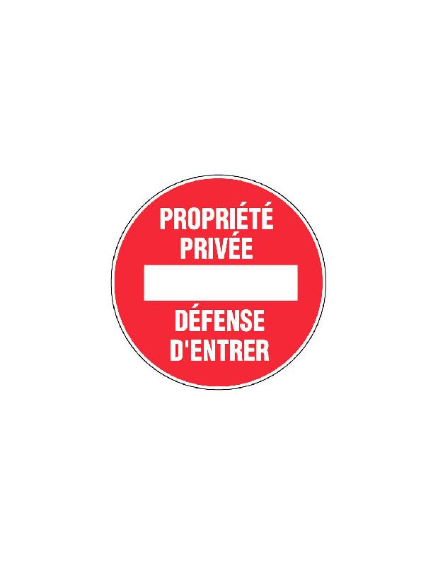 PANNEAU D’INTERDICTION ROND 300MM ''PROPRIÉTÉ PRIVÉE'' - NOVAP - 4061368