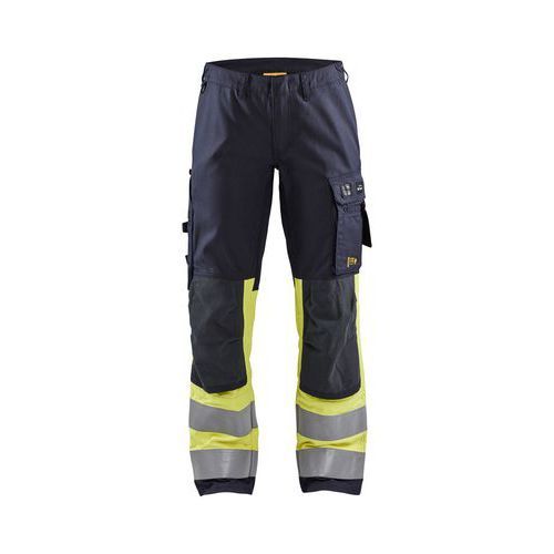 PANTALON DE TRAVAIL MULTINORMES INHÉRENT STRETCH FEMME MARINE JAUNE D25 - BLAKLADER