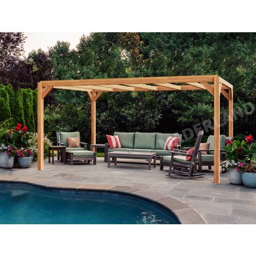 PERGOLA AUTOPORTANTE EN BOIS LAMELLÉ-COLLÉ ALICANTE - 7X3 M MADERLAND