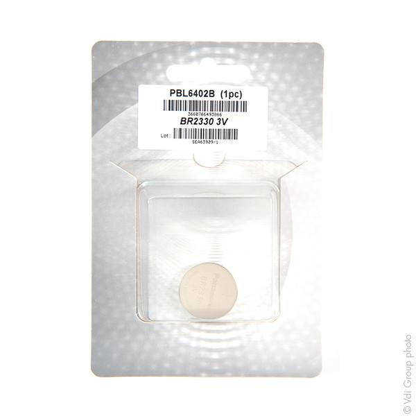 Pile bouton lithium Panasonic BR2330/BN 3V 255mAh - blister - faible autodécharge et résistance aux fuites_0