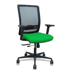 Piqueras y Crespo Silla Haches traslack malla negra asiento bali verde brazos 2D ruedas 65mm - vert multi-matériau 395TKM840B15B2DB68R65_0