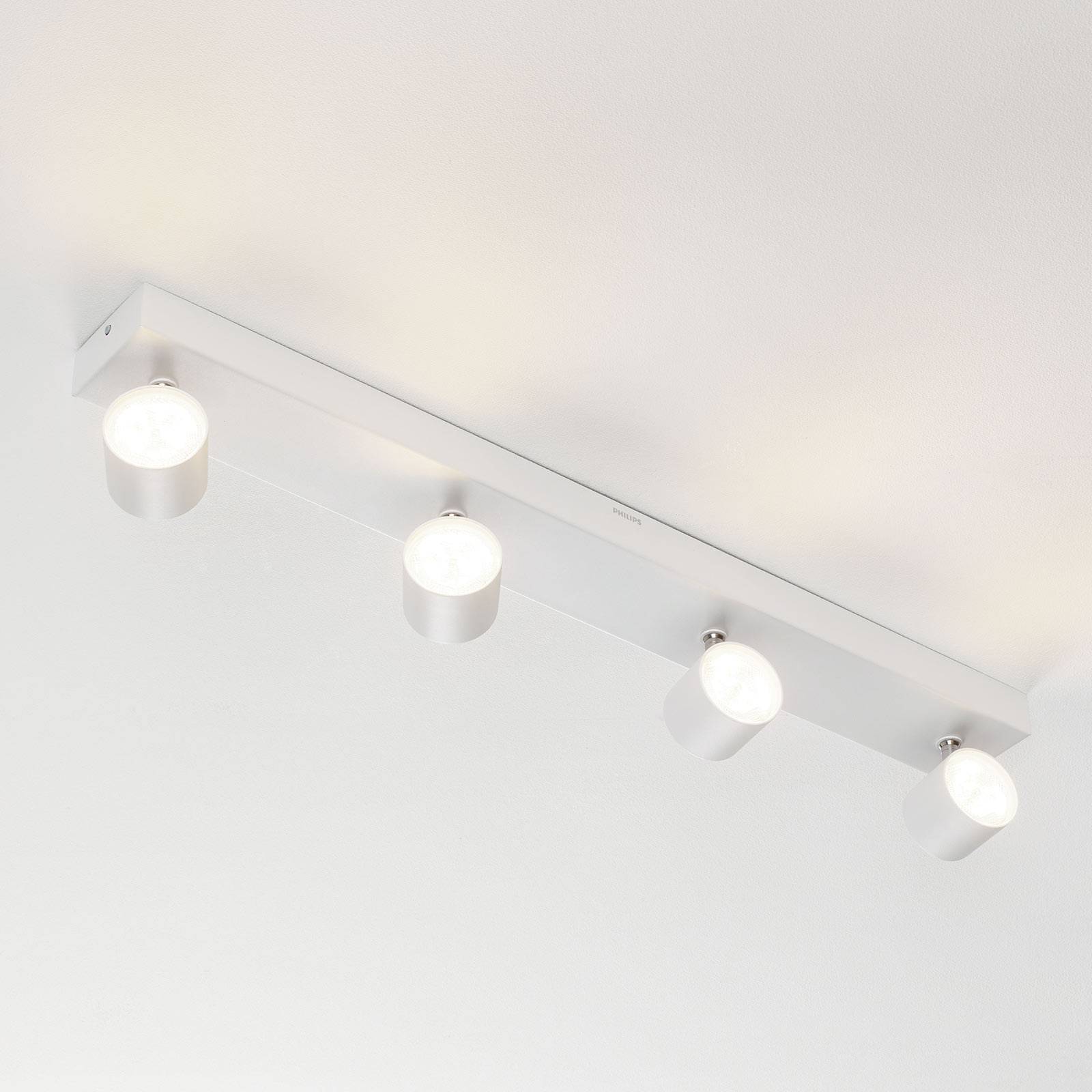 PHILIPS PLAFONNIER LED AVEC 4 SPOTS STAR BLANC, WARMGLOW