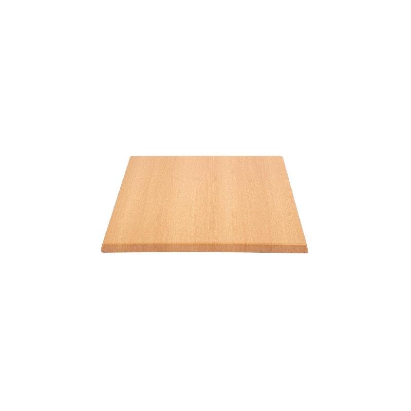 Plateau de table carré (L)700 x (P)700 mm, finition hêtre_0