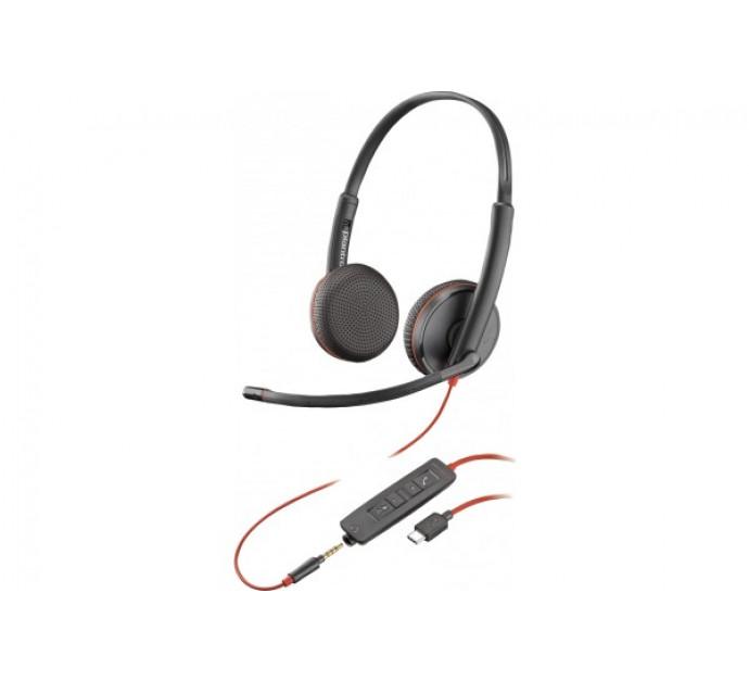 Poly Blackwire C3225 Bulk - Casque filaire USB-C et Jack avec 2 écouteurs - Réf.463234_0