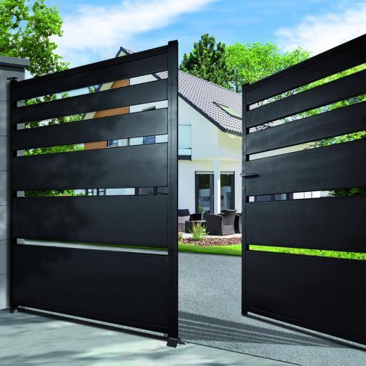 Portail battant - Portillon Dublin - Cadre tube 40x40x2 - Remplissage tôle de 2_0