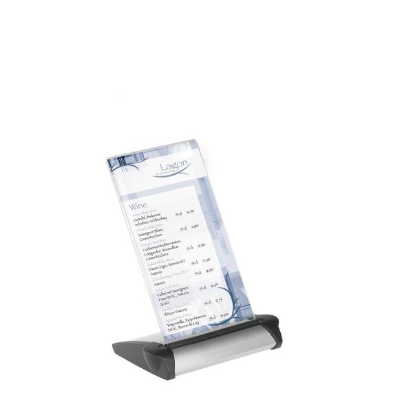 Présentoir mobile Flexo 1/3 A4 - Design innovant en acrylique ultra-transparent_0