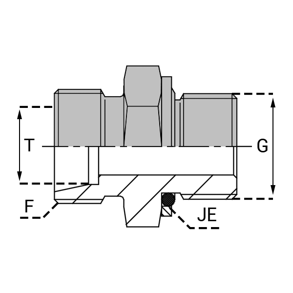 Raccords à bague Mâle BSP cylindrique (Whitworth) - FUMCY00602 - UMCY 06S/1/8 JENE, joint élastomère encastré_0