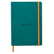RHODIARAMA CARNET SOUPLE A5 160 PAGES DOT PAPIER IVOIRE 90G FERMETURE ÉLASTIQUE - PAON - LOT DE 2