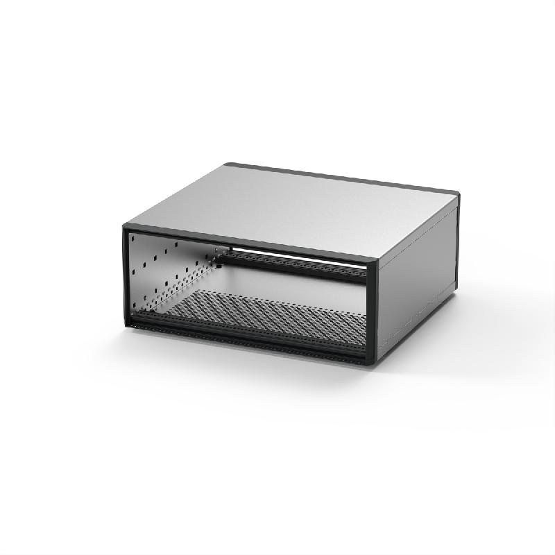 SCHROFF RatiopacPRO - Coffret de bureau 3 U, 63 HP, 255 mm - Blindage CEM rétractable et garniture avant_0