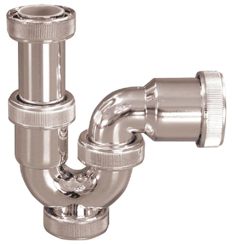 SIPHON EN PVC, FINITION CHROMÉ 1 1/2