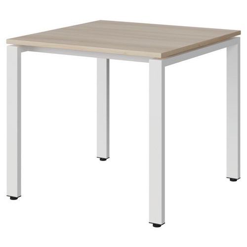 TABLE MALIBU 80X80 T5 SOUDÉ STR ABS ACACIA/BLC 9016
